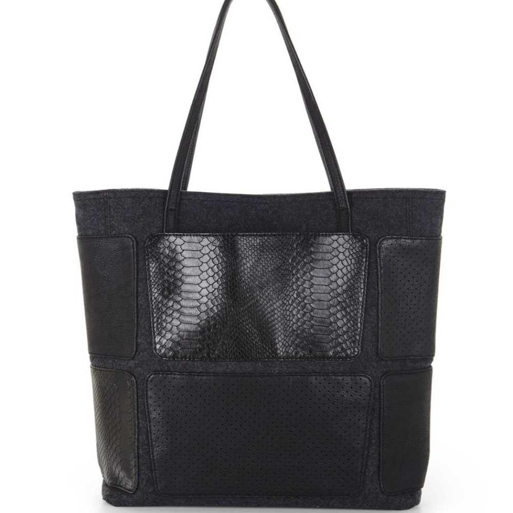 BCBGeneration Wilson Patchwork Vegan Wool Tote